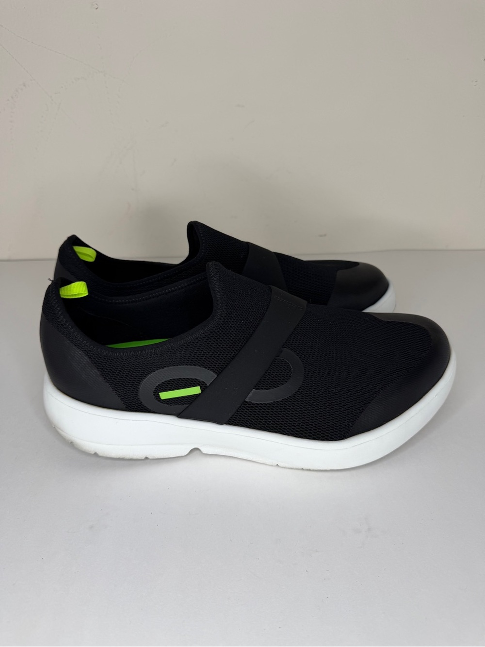 Oofos Oomg Sport Black Shoes Mens 14 Comfort Low Recovery Slip On Sneakers